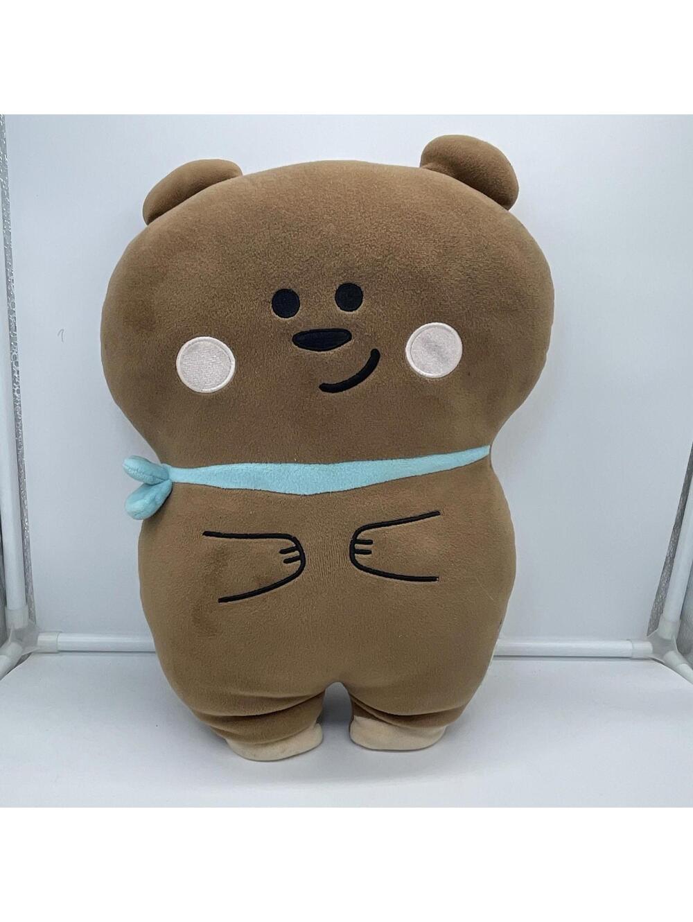 Daiso Mochiri Friend Bear Squishy Plush Toy 14” In good condition!